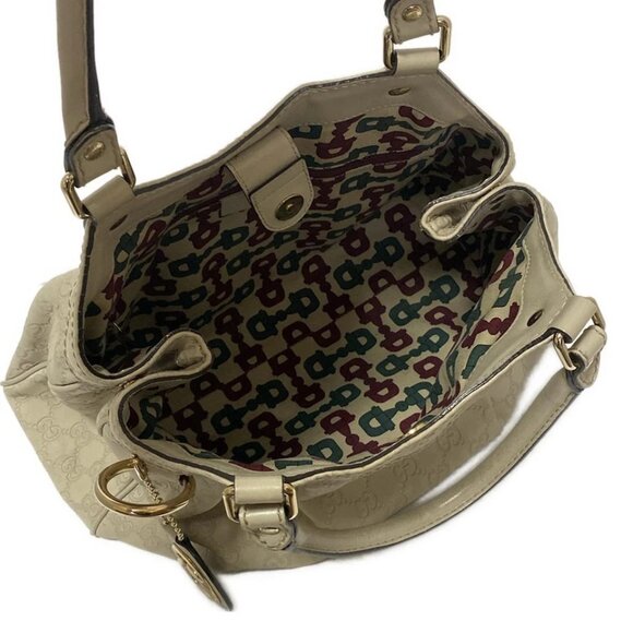 GUCCI Sukey Beige Leather - Tote Bag 386-082925 - Picture 7 of 8